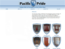 Tablet Screenshot of pacificpridedoors.com